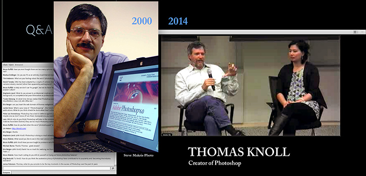 Photoshop creator Thomas Knoll answers media questions online today on Photoshop's 25th. My meeting him in 2000 running PS 6!