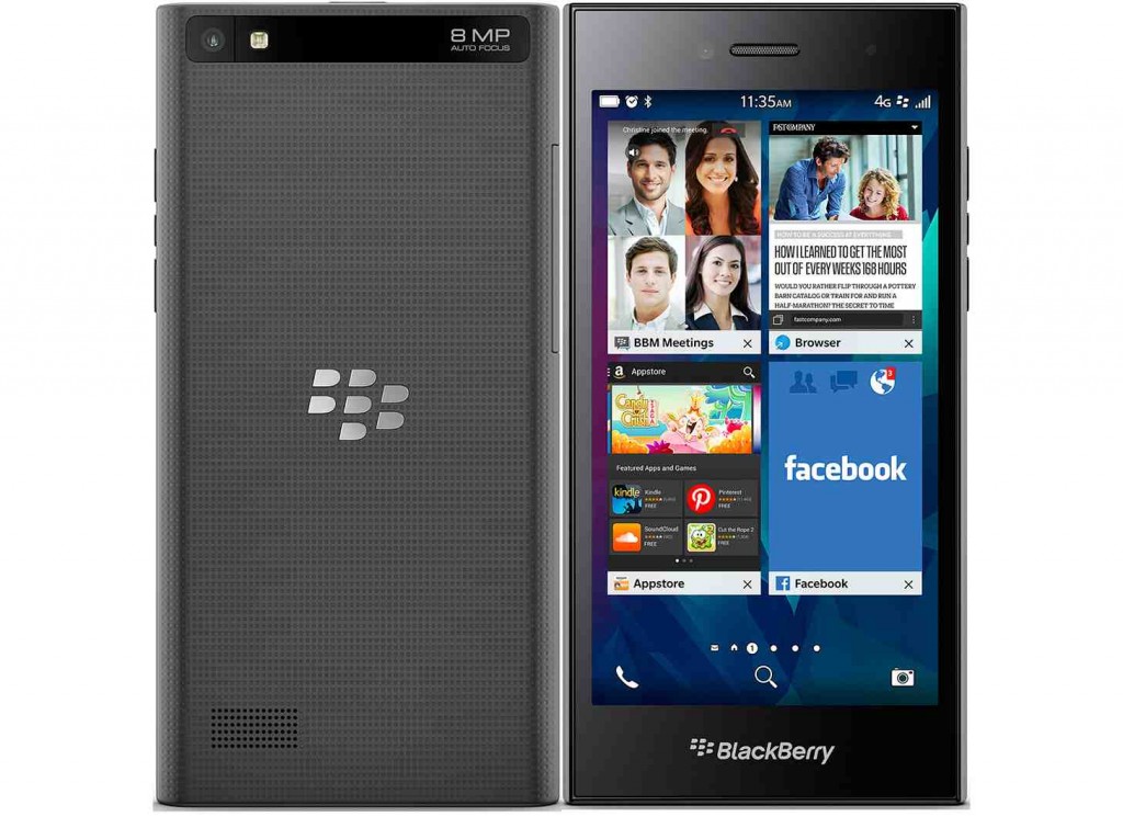 The BlackBerry Leap sans keyboard is clasically simpe borrowing features from pricier siblings