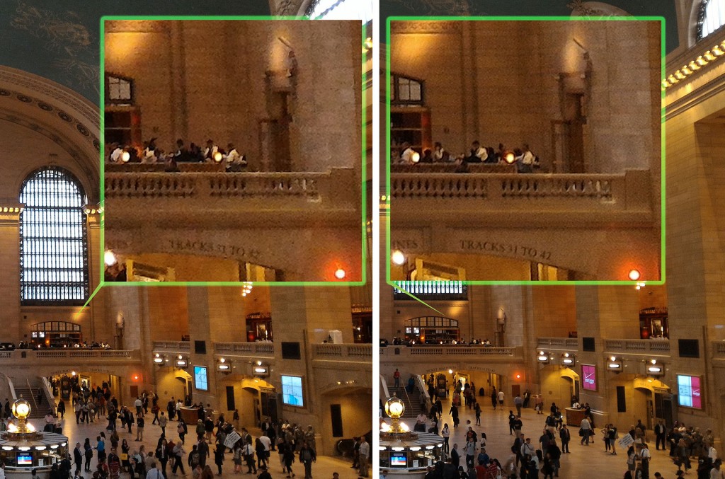 The ZenFone 2 High Definition mode, right, produces noticeably better quality pictures but not by a magnitude of four, compared to the standard mode on the left