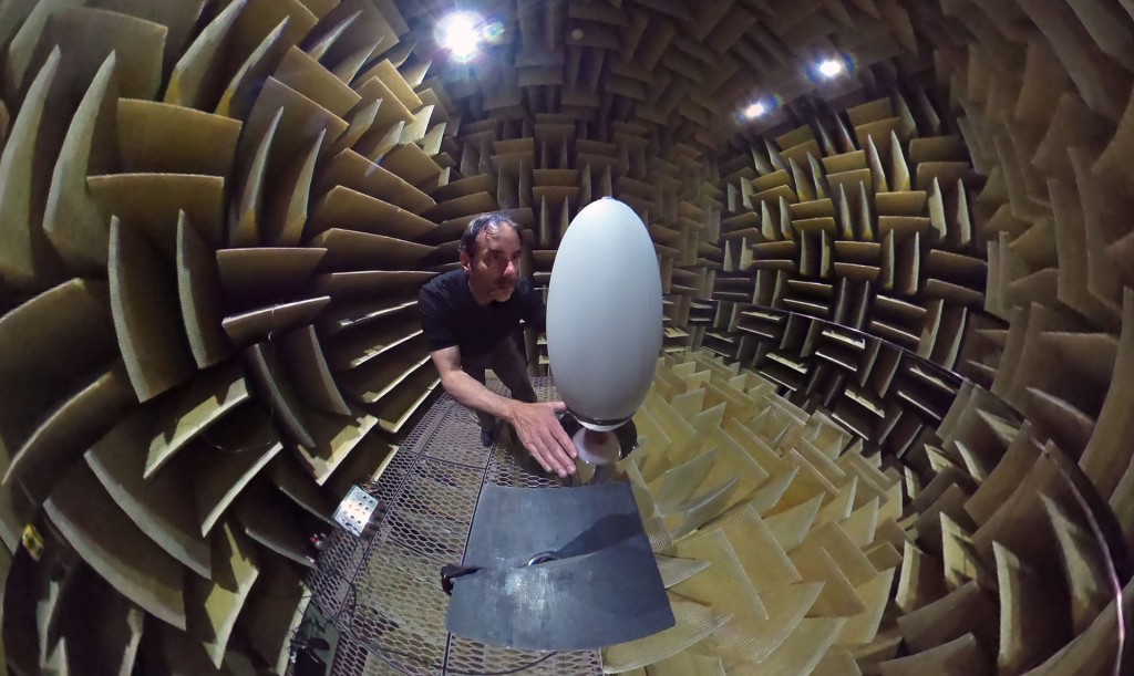 Isolated in total silence, Bill Decanio snaps his own Theta spherical photo while adjusting the