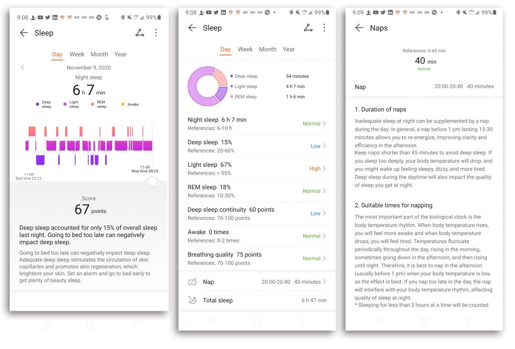 Huawei gt 2 sleep tracking sale